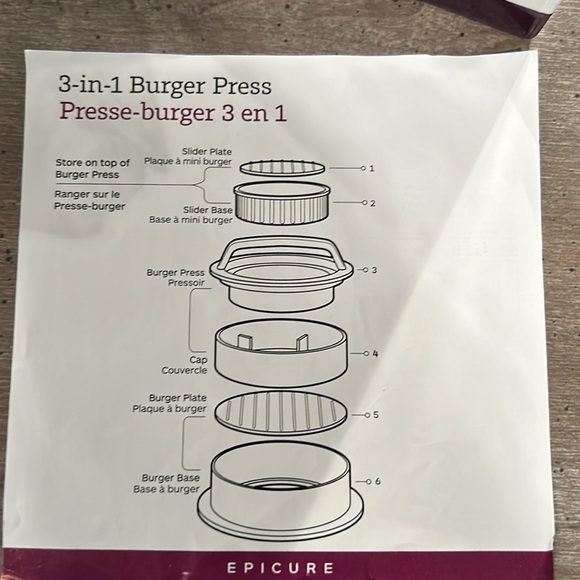 Epicure 3-in-1 Burger Press - Picture 4 of 6